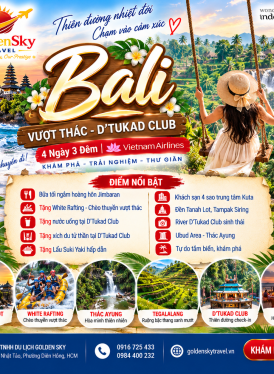 GSTRAVEL BALI 4N3D VNA MÙNG 2, 4 TẾT 2027