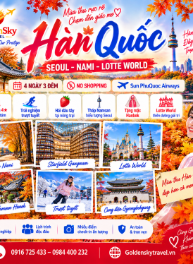 GSTRAVEL SEOUL – NAMI – LOTTE WORLD 4N3D MÙA THU THÁNG 10-11