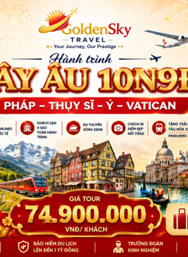 GSTRAVEL PHÁP – THỤY SỸ – Ý – VATICAN 10N9D TK 26 TẾT 2027