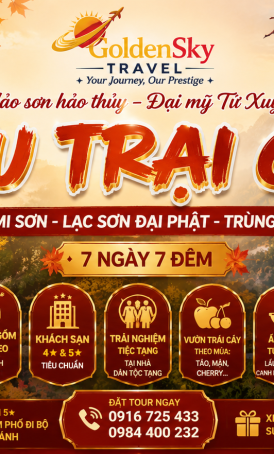 GSTRAVEL [NO SHOPPING] CỬU TRẠI CÂU - NGA MI SƠN - LẠC SƠN ĐẠI PHẬT - TRÙNG KHÁNH - 7N7Đ - THÁNG 9-10 -11 - 12 CA
