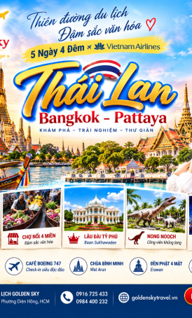 SGTRAVEL BANGKOK - PATTAYA 5N4D VNA MÙNG 1.2 TẾT 2027