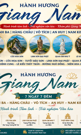 GSTRAVEL HÀNH HƯƠNG GIANG NAM NINH BA – HÀNG CHÂU – VÔ TÍCH – AN HUY – NAM KINH 7N7D THÁNG 9-10-11-12-1-2-3.2027