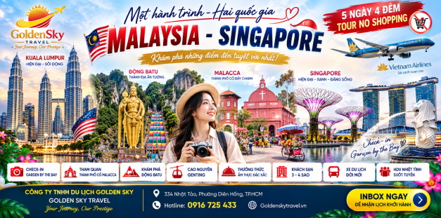 GSTRAVEL  MALAYSIA – SINGAPORE  5N4D VNA THÁNG 8-9-10-11/2026-1-2-3/2027ok