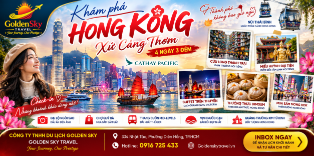 GSTRAVEL HONGKONG FREEDAY 28 TẾT +MUNG 1 TẾT CATHAY 4N3D